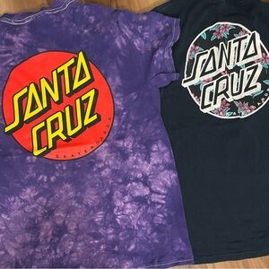 Santa Cruz bundle Of 2 Tees Small 1 Purple & 1 Black